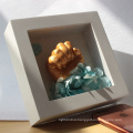 Keepsake Usage and Solid wood Material Non-Toxic CLAY Baby photo frame